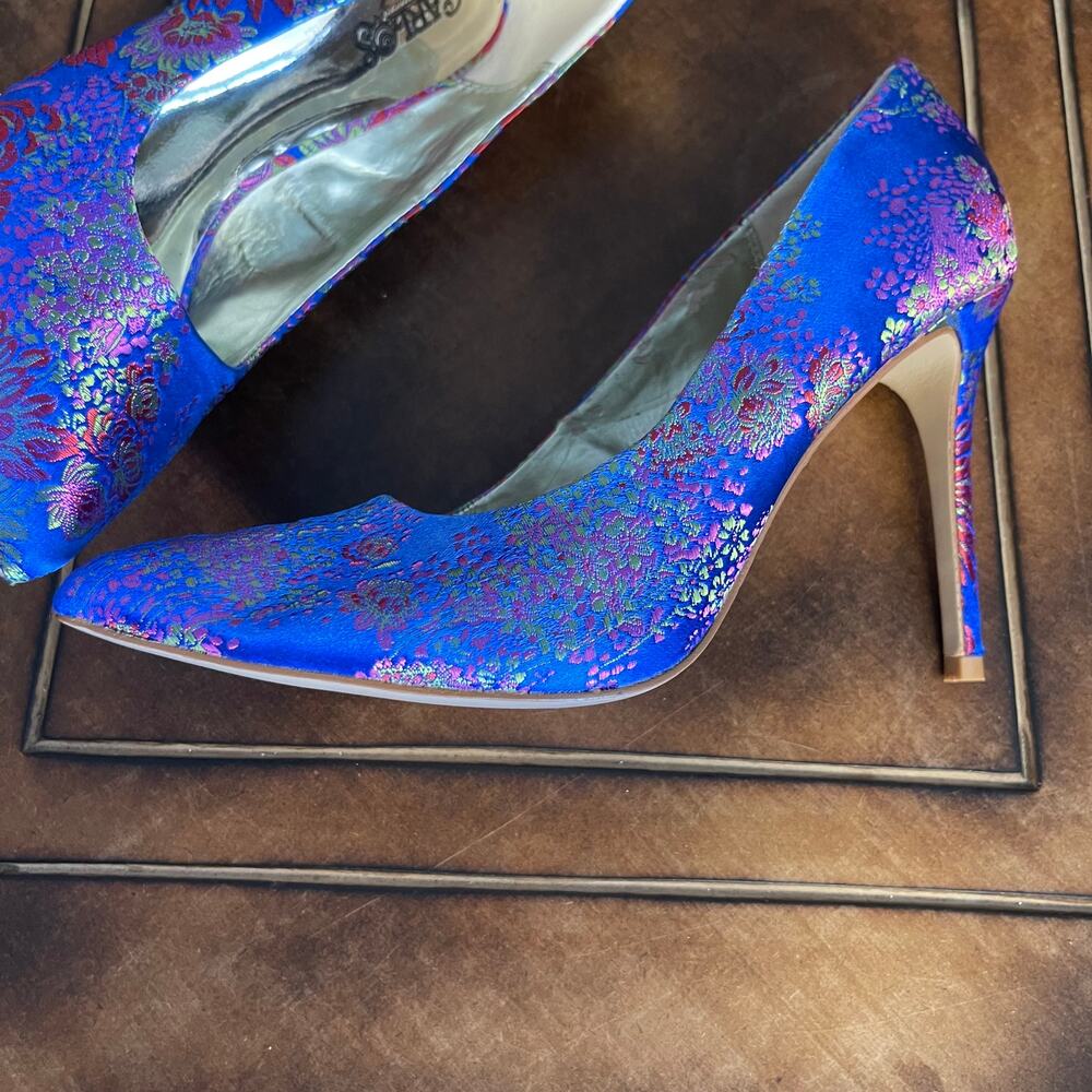 NWTO CARLOS by Carlos Santana Iridescent Embroidered Pump Stiletto SZ 7 - Picture 7 of 10